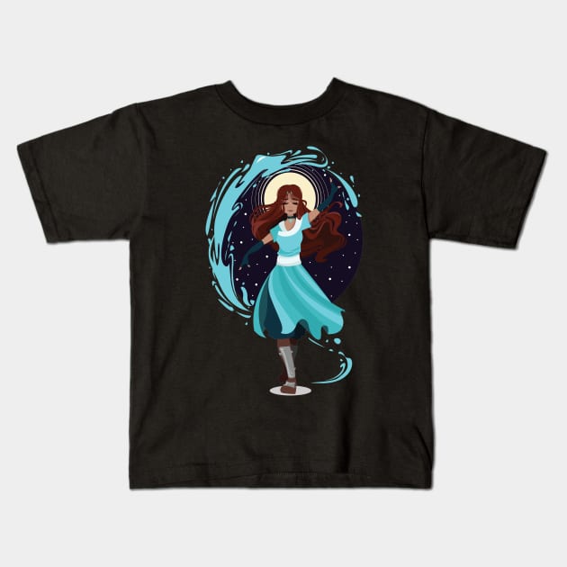 The Waterbender Kids T-Shirt by monarchstar91